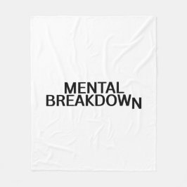 Cobertor De Velo Mental Breakdown Minimalist Oversized Soft