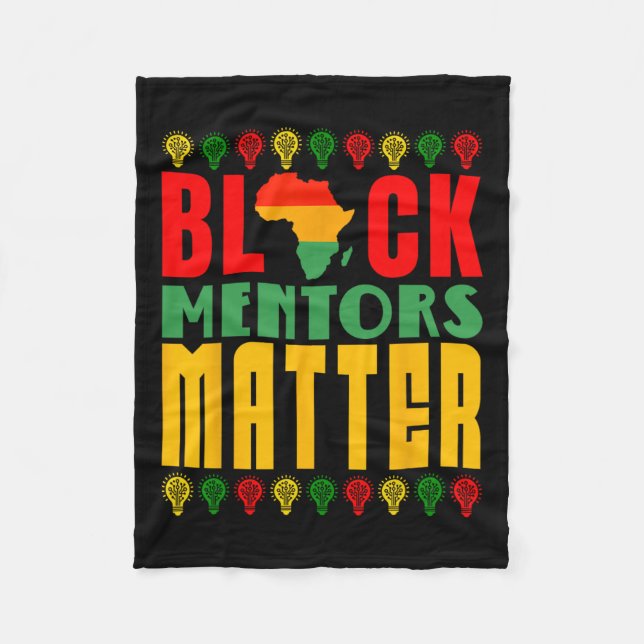 Cobertor De Velo Mentores Negros Problema Mês da História Negra Par (Frente)