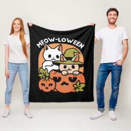 Cobertor De Velo Meow-Loew - Festivo Halloween Design