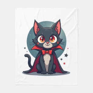 Cobertor De Velo Meowcula Gato Engraçado Vampiro Drácula Halloween