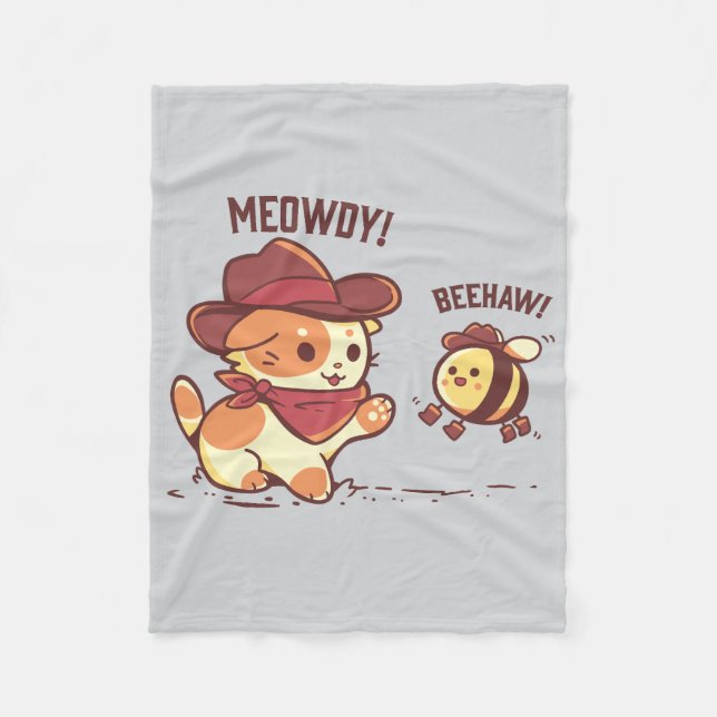 Cobertor De Velo Meowdy e Beehaw (Frente)