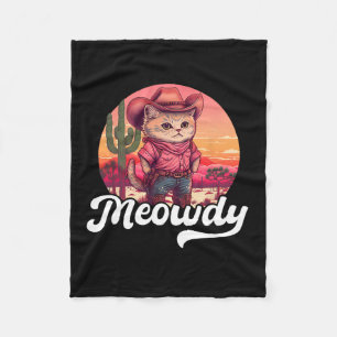 Cobertor De Velo Meowdy Texas Cat Meme Country Music Cowgirl Cute C