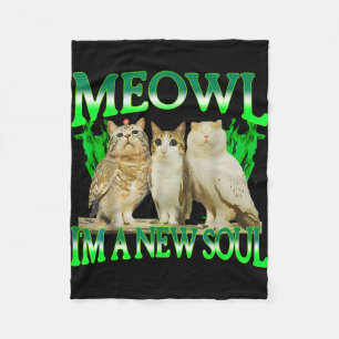 Cobertor De Velo Meowl um novo gato coruja da alma gato engraçado m