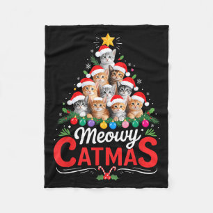 Cobertor De Velo Meowy Catmas Gato Árvore de Natal Xmas Meninas Men