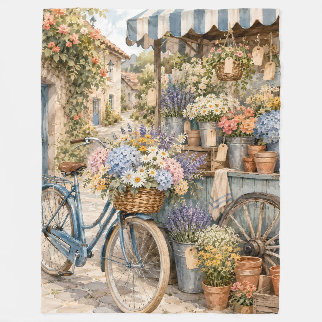 Cobertor De Velo Mercado de Flores Bloomcore Bicicleta (Frente)
