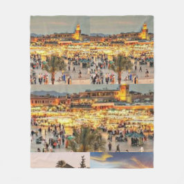 Cobertor De Velo Mercado Noturno de Marrakech – Praça Jemaa el-Fnaa