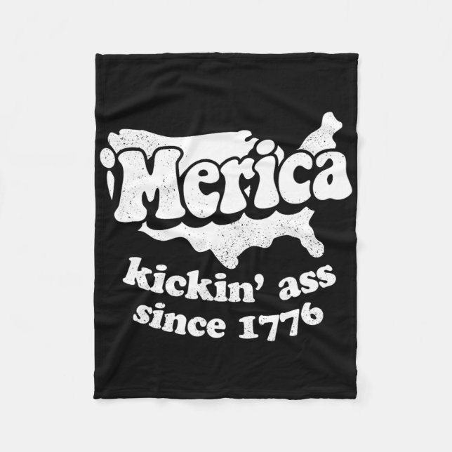 Cobertor De Velo Merica Kickin desde 1776 (Frente)
