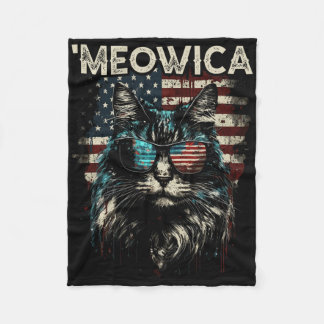 Cobertor De Velo Merica Patriotic Maine Coon Cat