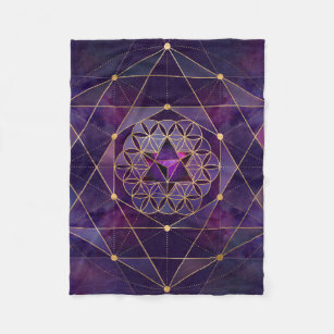 Cobertor De Velo Merkabah em flor da vida - Geometria Sagrada