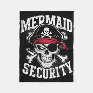 Cobertor De Velo Mermaid Security Pirate Pai Irmão Halloween