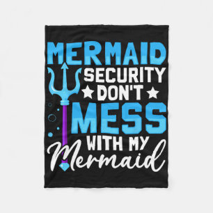 Cobertor De Velo Merman Mer Pai Mermaid Security Don&# t Mess With