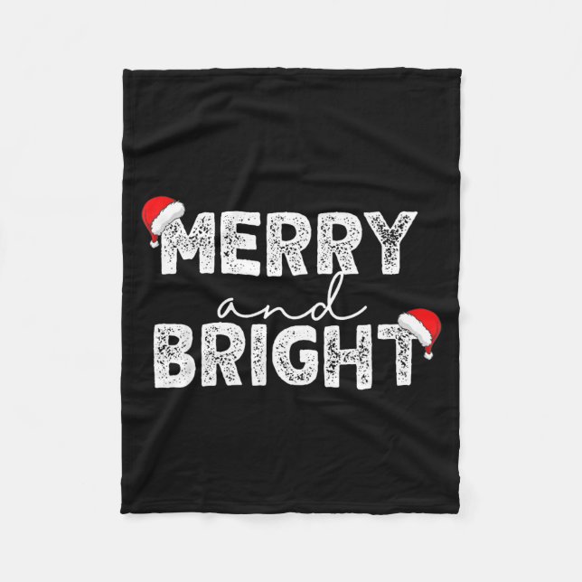 Cobertor De Velo Merry &amp; Bright And I'm Trying To Feel Merry &a (Frente)