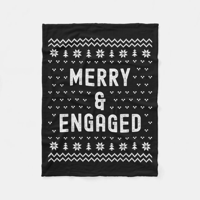 Cobertor De Velo Merry &amp; Engaged Christmas Matching Pajama Coup (Frente)