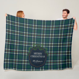 Cobertor De Velo Merry Christmas Classic Preppy Tartan Plaid