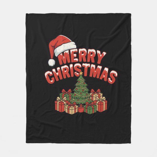 Cobertor De Velo Merry Christmas Fleece Blanket (Frente)