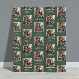 Cobertor De Velo Merry Christmas Green Photo Holiday