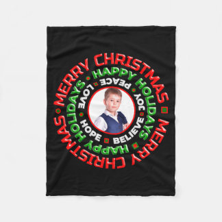 Cobertor De Velo Merry Christmas Happy Holidays Photo