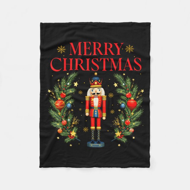 Cobertor De Velo Merry Christmas Nutcracker Ballet Festive Xmas Men (Frente)