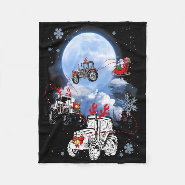 Cobertor De Velo Merry Christmas Santa Ride Truck Sleigh Xmas Paj T (Frente)