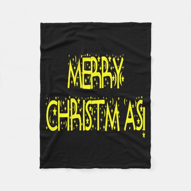 Cobertor De Velo Merry Christmas Starry Night Font Girls Boys  (Frente)