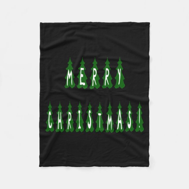 Cobertor De Velo Merry Christmas Tree Font Girls And Boys  (Frente)