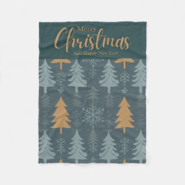 Cobertor De Velo merry crishtmas green pattern