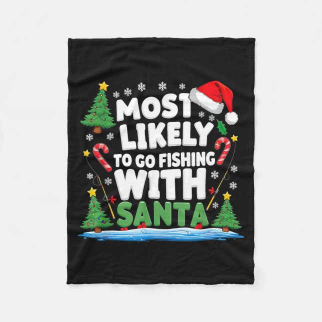 Cobertor De Velo Merry Fishmas Funny Fish Santa Bigfoot Christmas F (Frente)