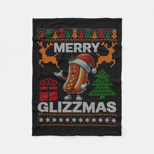 Cobertor De Velo Merry Glizzmas -christmas Glizy Matching Family Ug (Frente)