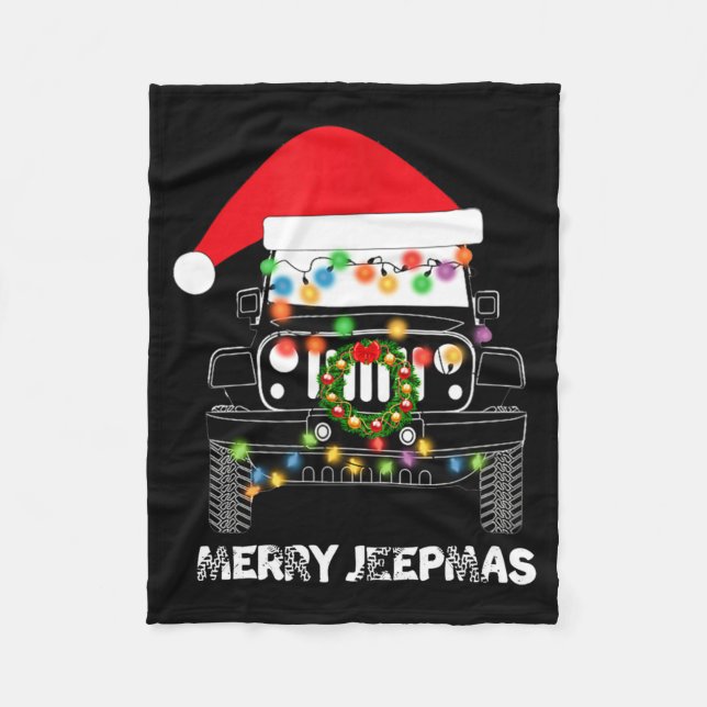 Cobertor De Velo Merry Jeepmas Ugly Light Reindeer Christmas Long S (Frente)