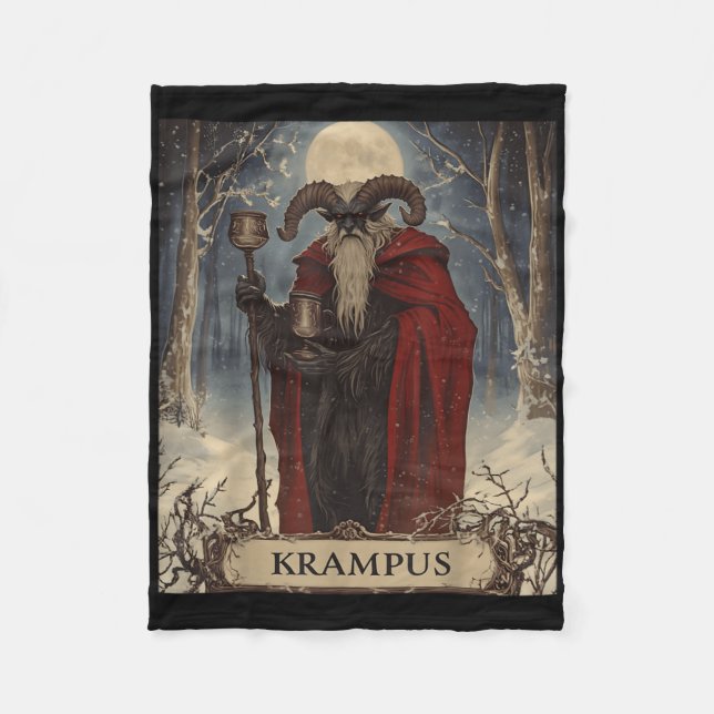 Cobertor De Velo Merry Krampus Pajama Funny Christmas Horror Ugly S (Frente)