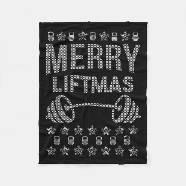 Cobertor De Velo Merry Liftmas Shirt _ Funny Christmas Shirts  (Frente)