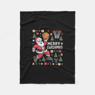 Cobertor De Velo Merry Swishmas – Funny Sketll Christmas 