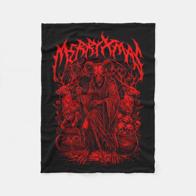 Cobertor De Velo Merry Xmas Heavy Metal Band Parody Death Metal Vin (Frente)