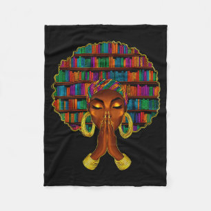 Cobertor De Velo Mês da História Afro-Americana Mulheres Afro Livro