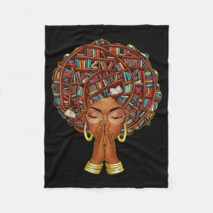 Cobertor De Velo Mês da História Negra Afro Amante de Livros Mulher