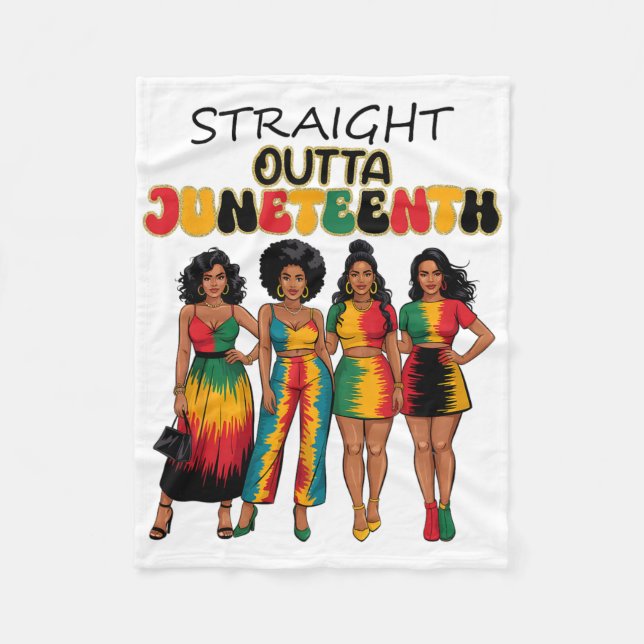 Cobertor De Velo Mês da História Negra Afro-Americano Juneteenth Gi (Frente)