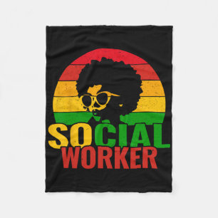 Cobertor De Velo Mês da História Negra Assistente Social Trabalho S
