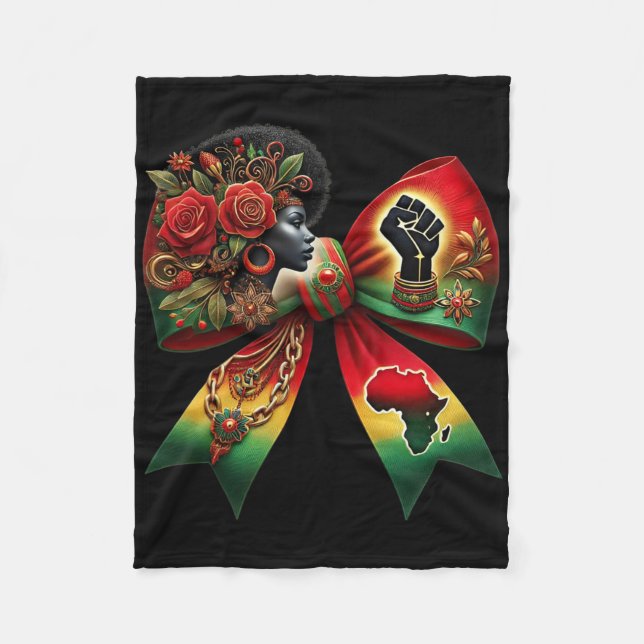 Cobertor De Velo Mês da História Negra Coquette (Frente)