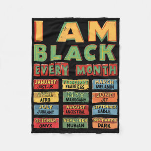 Cobertor De Velo Mês da História Negra Cultura Negra Eu Sou Negro T