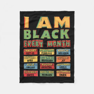 Cobertor De Velo Mês da História Negra Cultura Negra Eu Sou Negro T