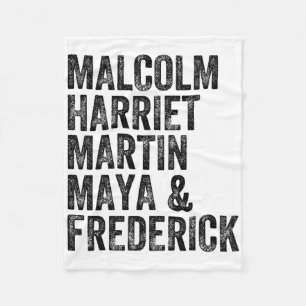 Cobertor De Velo Mês da História Negra Malcolm Harriet Martin Maya