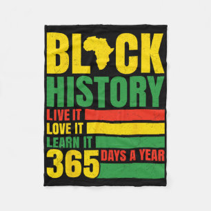 Cobertor De Velo Mês da História Negra Viva-o Aprenda-o 365 Dias De