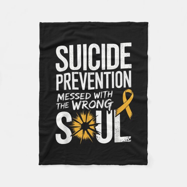 Cobertor De Velo Messed With The Wrong Soul Suicide Prevention Awar (Frente)