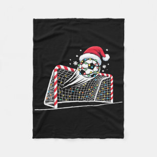 Cobertor De Velo Meta de Futebol de Natal Ll Luzes Papai Noel Xmas