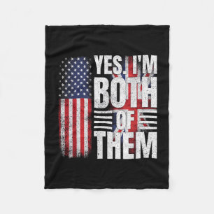 Cobertor De Velo Metade americano metade britânico bandeira dos EUA