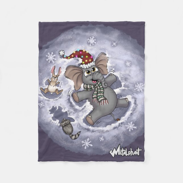 Cobertor De Velo Metalfabeto Wilbur Snow Angels Fleece Blanket (Frente)