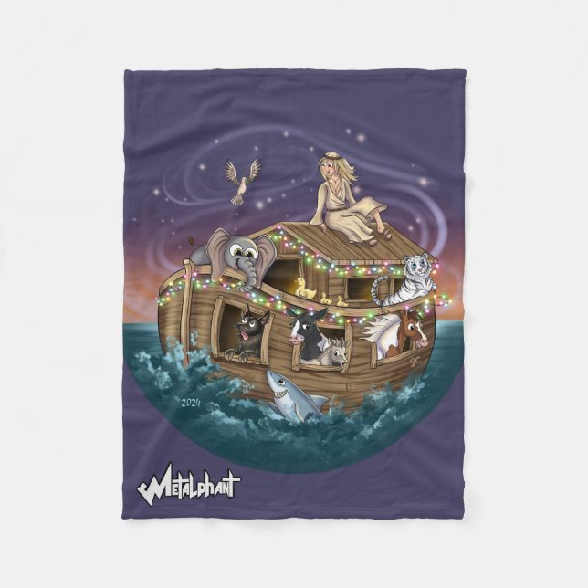 Cobertor De Velo Metalfant Wilbur & Noah-ery's Ark Fleece Blanket (Frente)