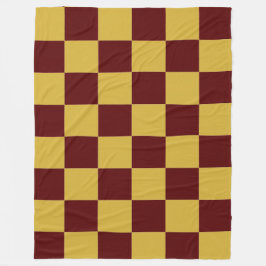 Cobertor De Velo Metallic Gold with Maroon Square Style