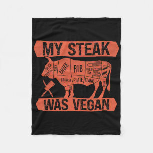 Cobertor De Velo Meu Bife Era Vegan Engraçado Comido De Carne Rouba