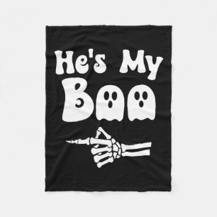 Cobertor De Velo Meu Boo Correspondente Halloween Pajama Casais Ha